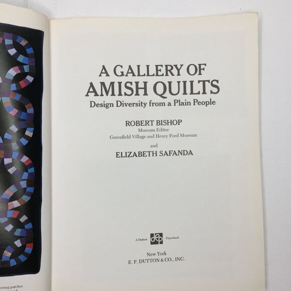 A Gallery Of Amish Quilts Robert Bishop Safanda Quilting Book Pictures - Picture 2 of 14